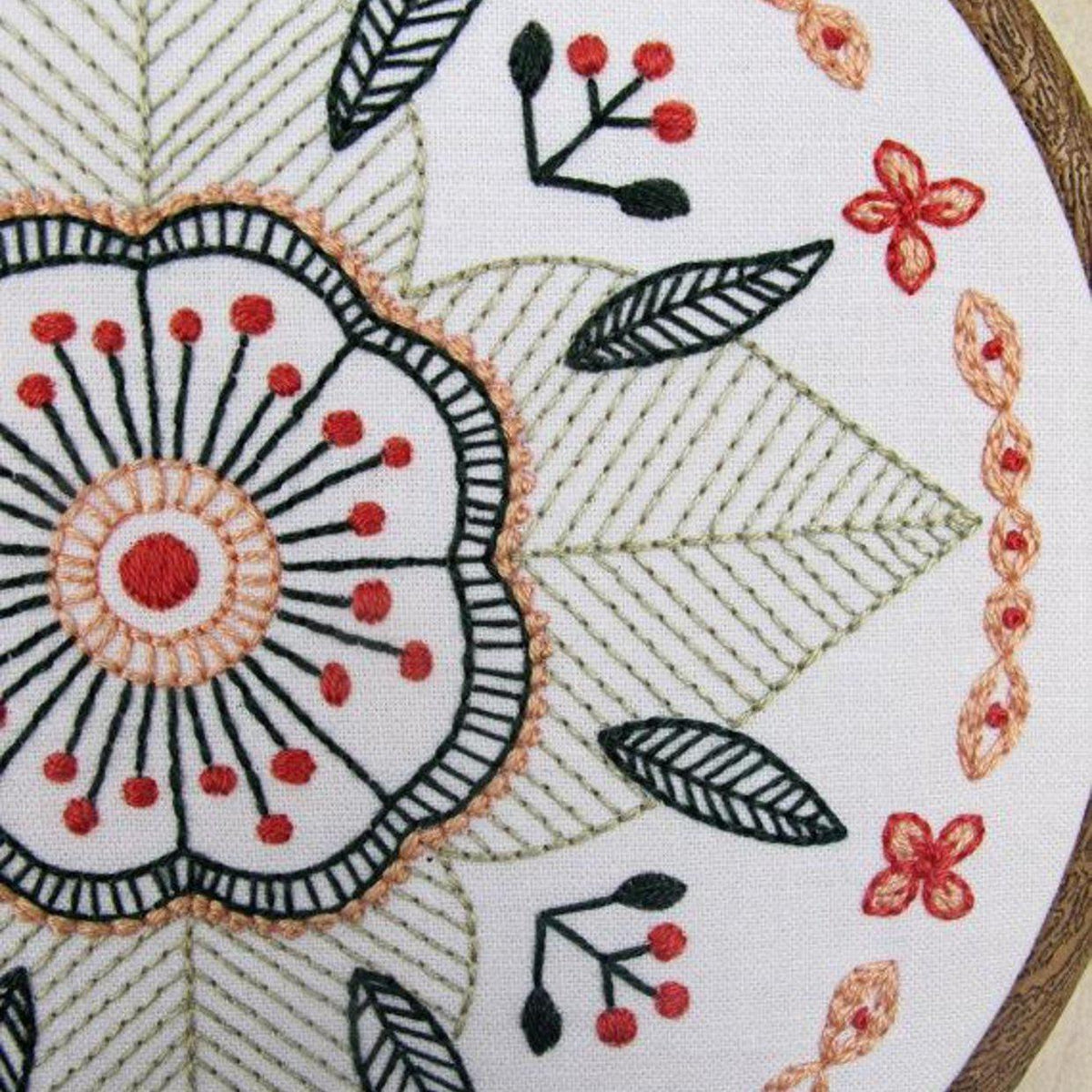 CozyBlue-Floral Mandala Embroidery Kit-embroidery/xstitch kit-Default-gather here online