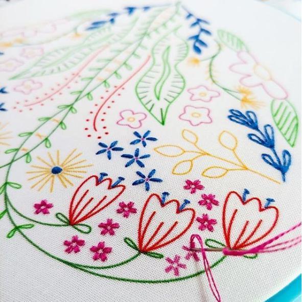 CozyBlue - Full Heart embroidery kit - Default - gatherhereonline.sbs