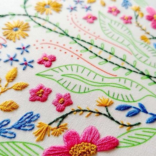 CozyBlue - Full Heart embroidery kit - Default - gatherhereonline.sbs