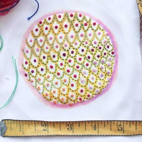 Dropcloth - Mermaid Embroidery Sampler - Default - gatherhereonline.sbs