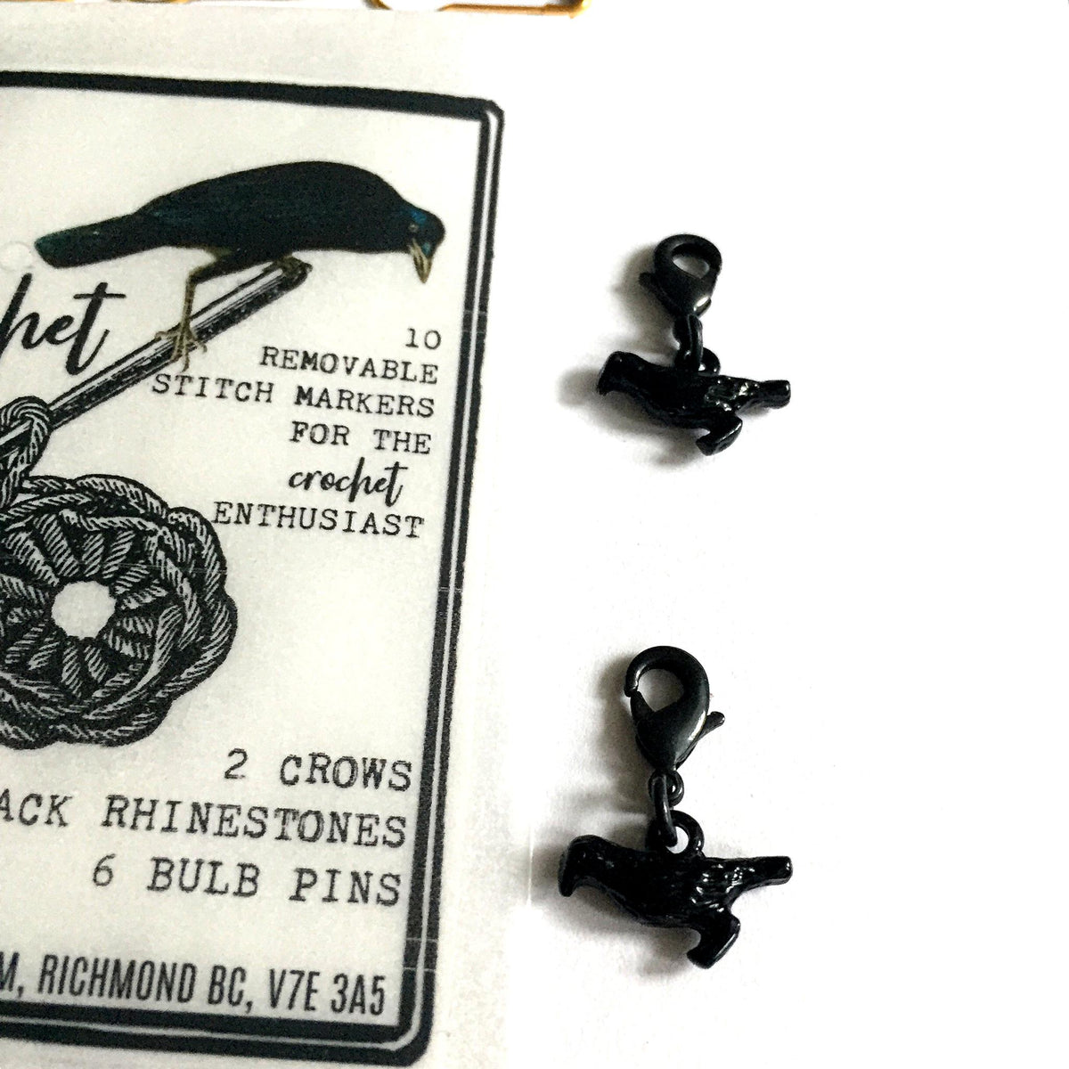 Firefly Notes-Crow-chet Crochet Stitch Marker Pack-knitting notion-gather here online