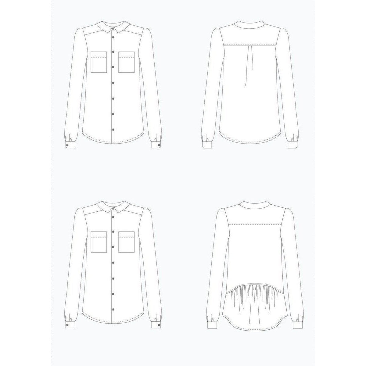 Grainline Studio - Archer Shirt Pattern - Default - gatherhereonline.sbs