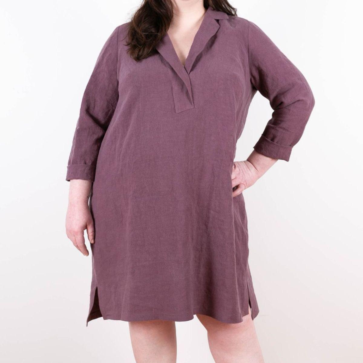 Grainline Studio-Augusta Shirt and Dress-sewing pattern-gather here online