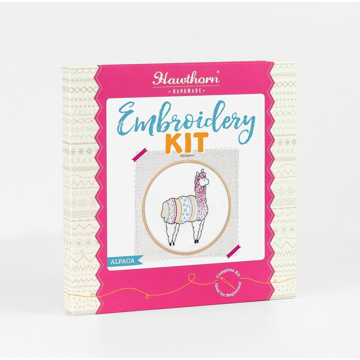 Hawthorn Handmade-Alpaca on White Embroidery Kit-embroidery kit-gather here online