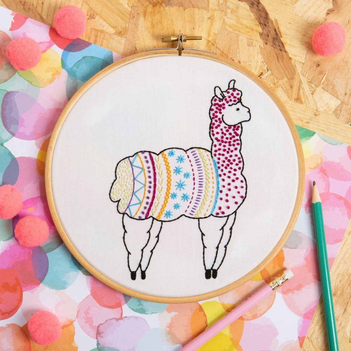 Hawthorn Handmade-Alpaca on White Embroidery Kit-embroidery kit-gather here online