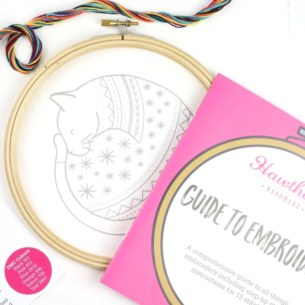 Hawthorn Handmade-Cat Embroidery Kit-embroidery kit-gather here online