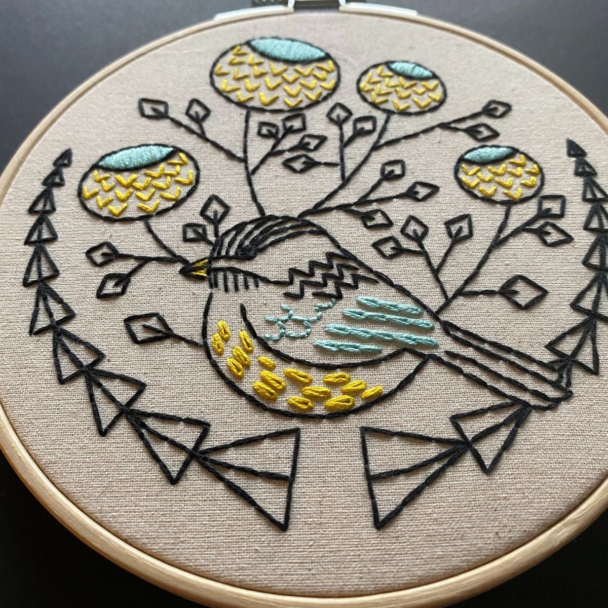 Hook, Line & Tinker-Chickadee Embroidery Kit-embroidery kit-gather here online