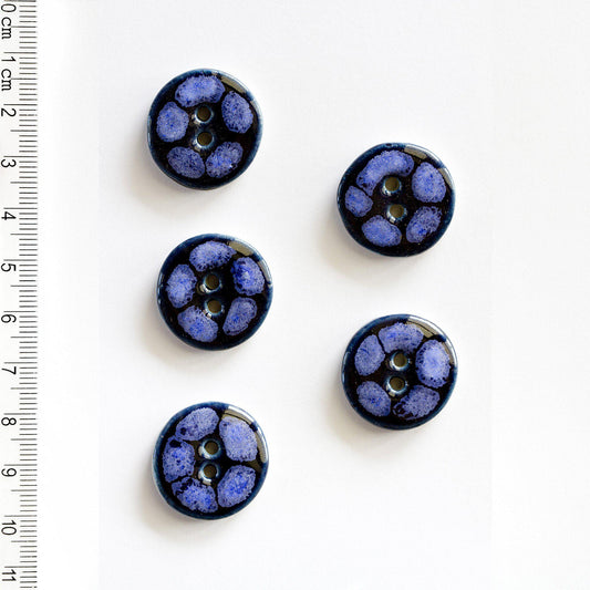 Incomparable Buttons-Large Blue Flower-button-gather here online