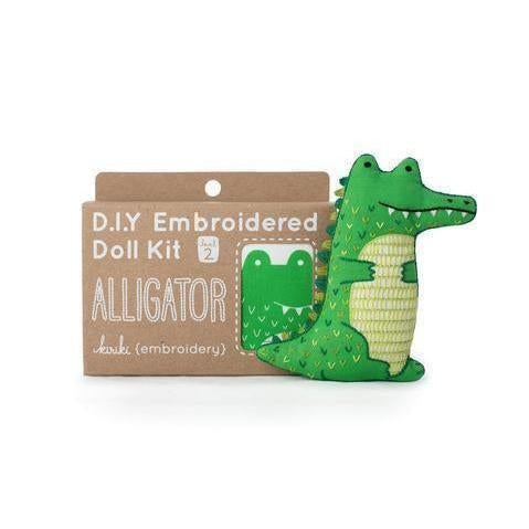 Kiriki Press - Alligator DIY Embroidery Kit - Default - gatherhereonline.sbs
