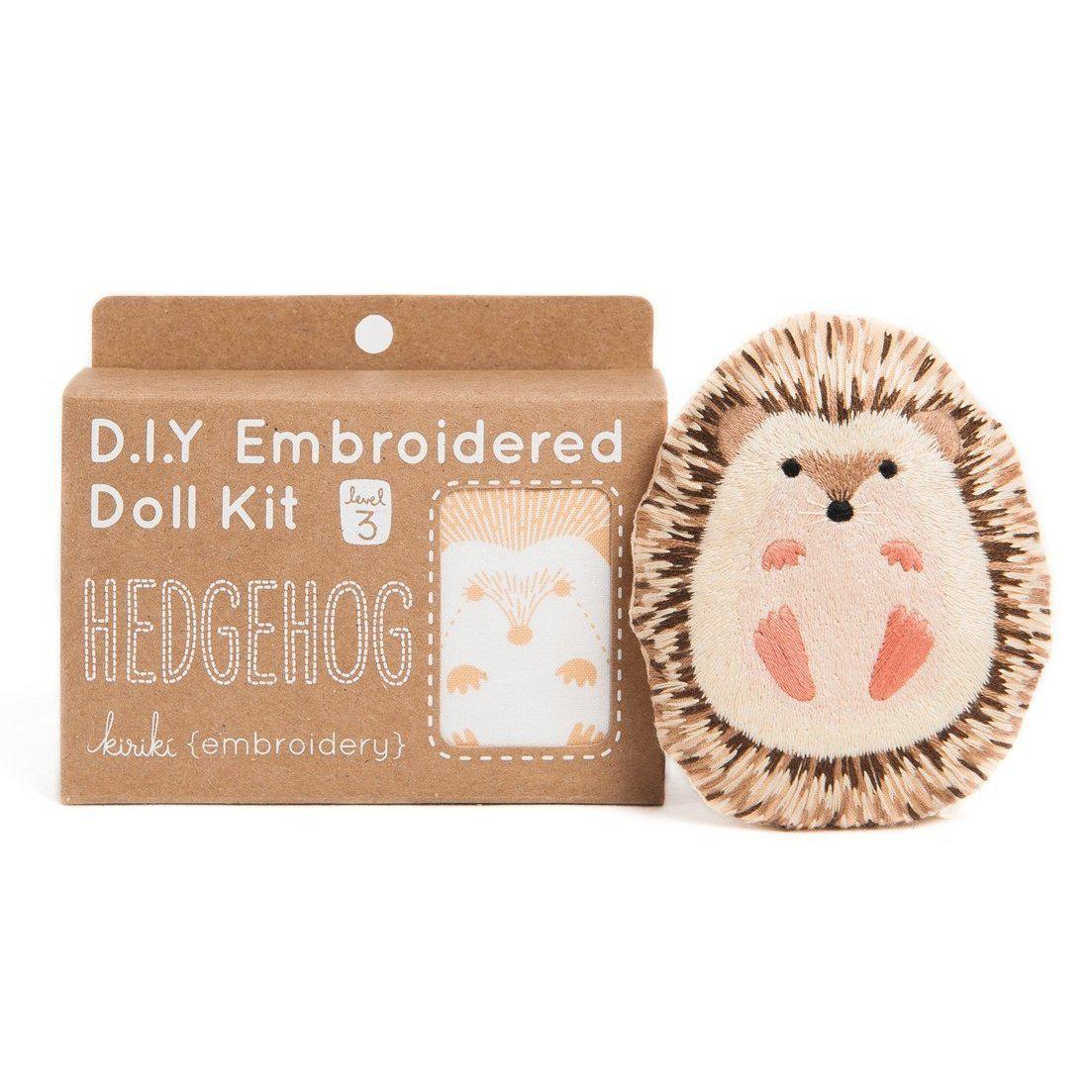 Kiriki Press - Hedgehog DIY Embroidery Kit - Default - gatherhereonline.sbs