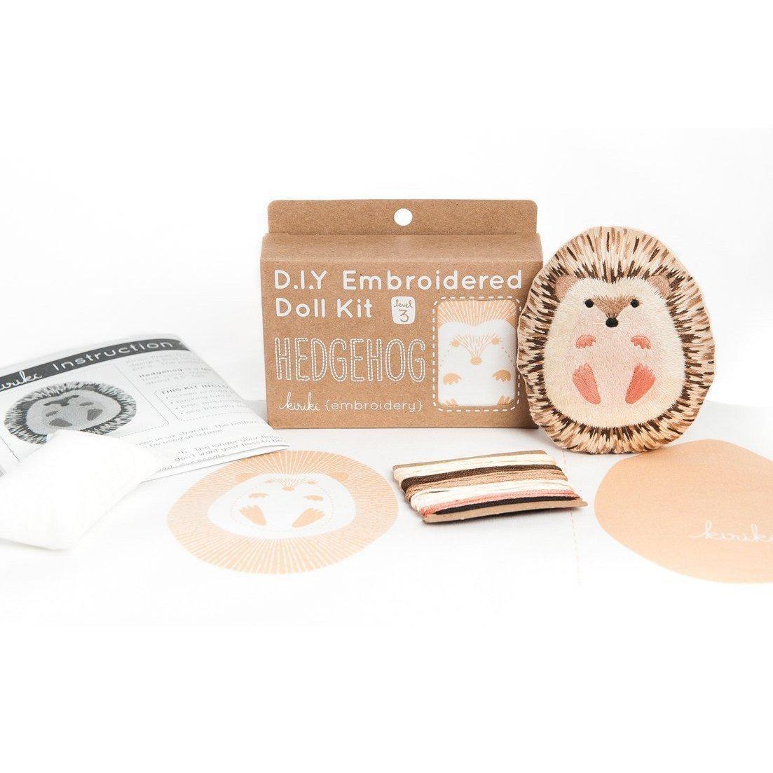 Kiriki Press - Hedgehog DIY Embroidery Kit - Default - gatherhereonline.sbs