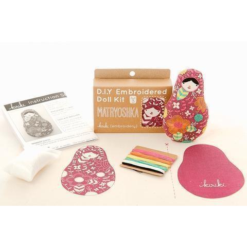 Kiriki Press - Matryoshka DIY Embroidery Kit - Default - gatherhereonline.sbs