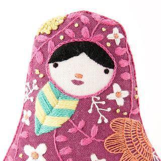 Kiriki Press - Matryoshka DIY Embroidery Kit - Default - gatherhereonline.sbs