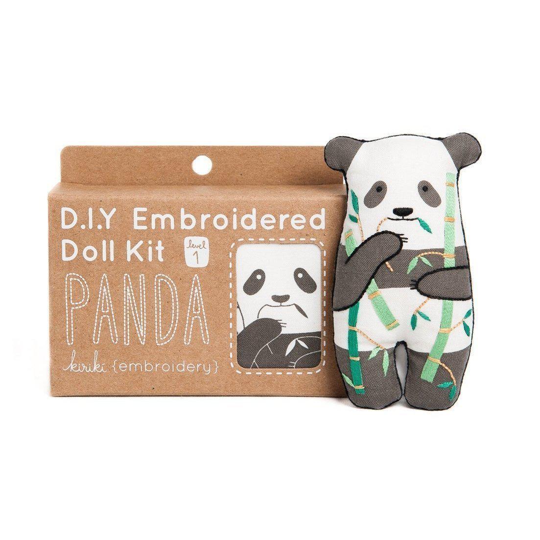 Kiriki Press - Panda DIY Embroidery Kit - Default - gatherhereonline.sbs