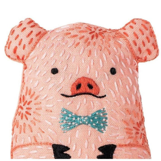 Kiriki Press-Pig DIY Embroidery Kit-embroidery/xstitch kit-gather here online