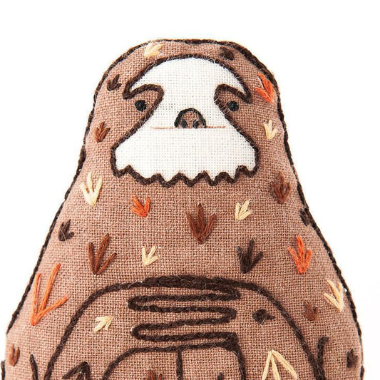 Kiriki Press - Sloth DIY Embroidery Kit - Default - gatherhereonline.sbs