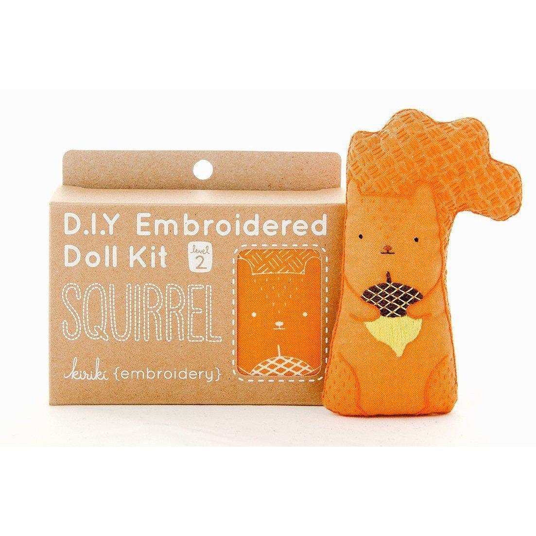 Kiriki Press - Squirrel DIY Embroidery Kit - Default - gatherhereonline.sbs