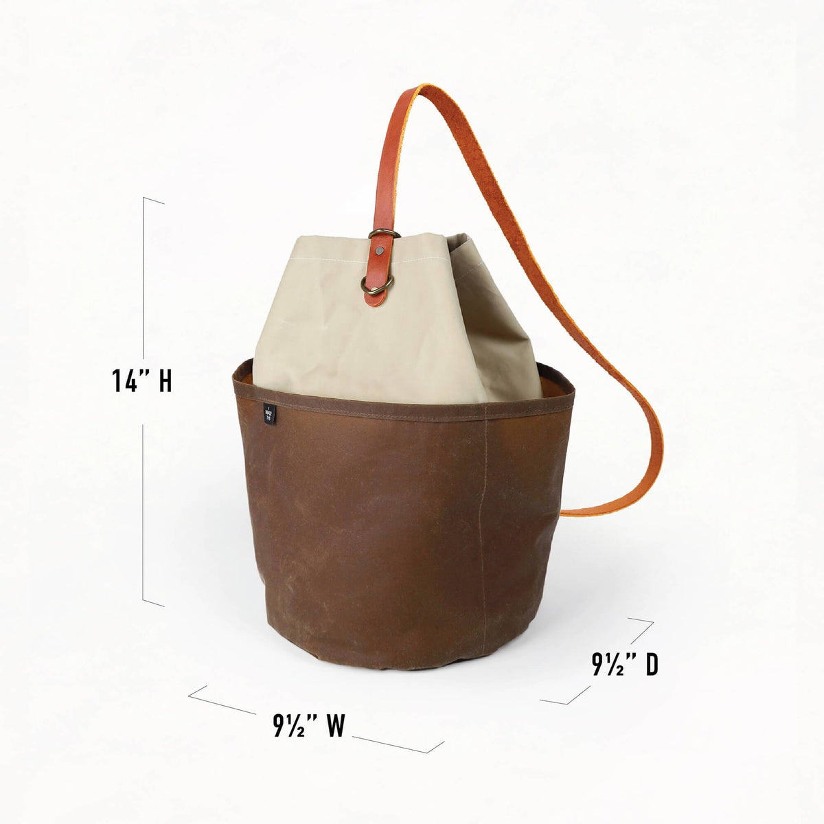 Klum House Workshop-Naito Bucket Bag Leather + Hardware Kit - Chestnut Leather-sewing kit-gather here online