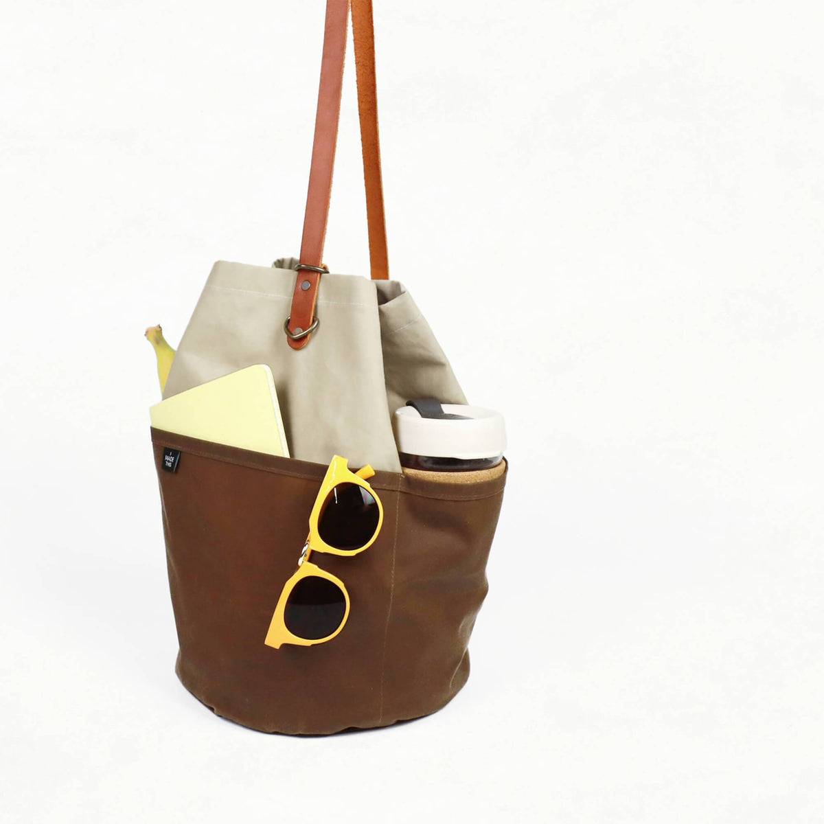 Klum House Workshop-Naito Bucket Bag Leather + Hardware Kit - Chestnut Leather-sewing kit-gather here online