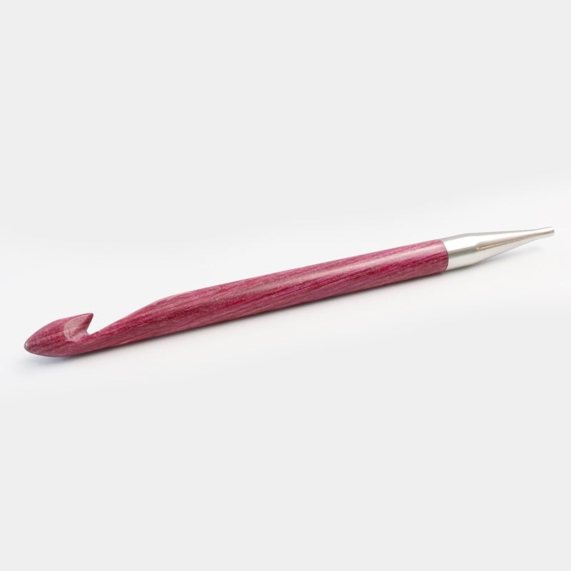 Knitter's Pride-Dreamz 6" Interchangeable Tunisian Crochet Hooks-crochet hooks-M/13 (9mm) Fuchsia Fan-gather here online