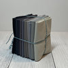 Kona - Fat Quarter Bundle of Kona Solids (12 Pieces) - black grey ombre - gatherhereonline.sbs