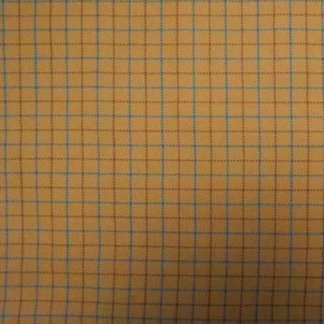 Lady McElroy - Rupert - Antique Gold on 100% Wool Tweed Check Jacketing by Lady McElroy - - gatherhereonline.sbs