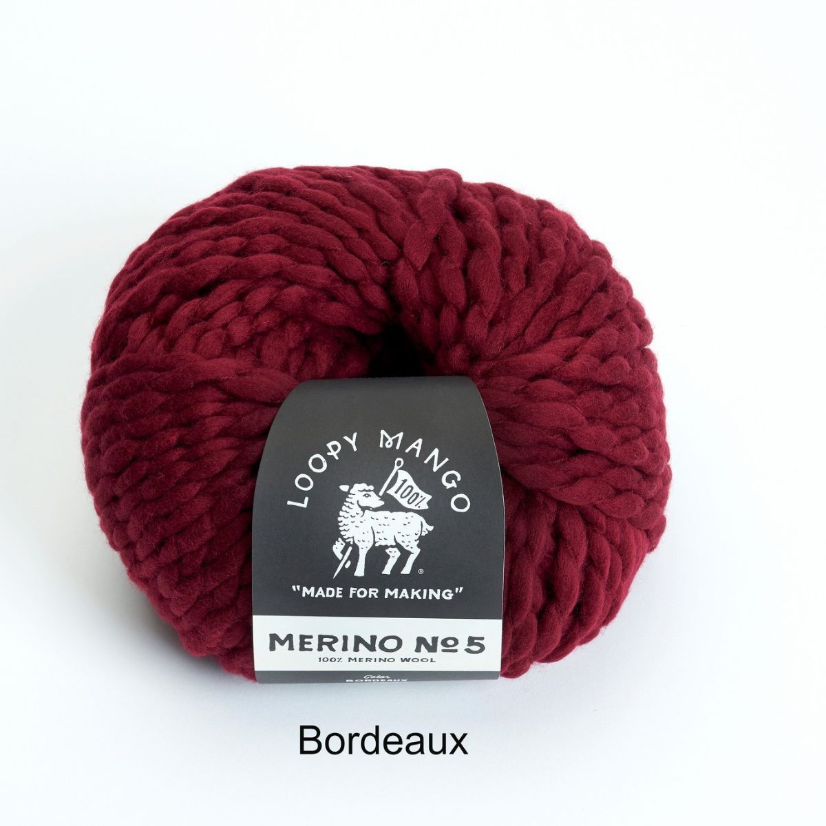 Loopy Mango-Merino No. 5-yarn-Bordeaux-gather here online