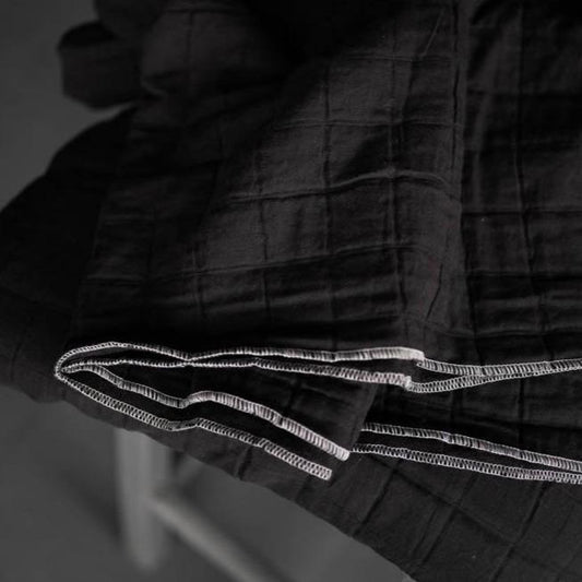 Merchant & Mills - Jacquard Square Cotton, Lunar Black - - gatherhereonline.sbs