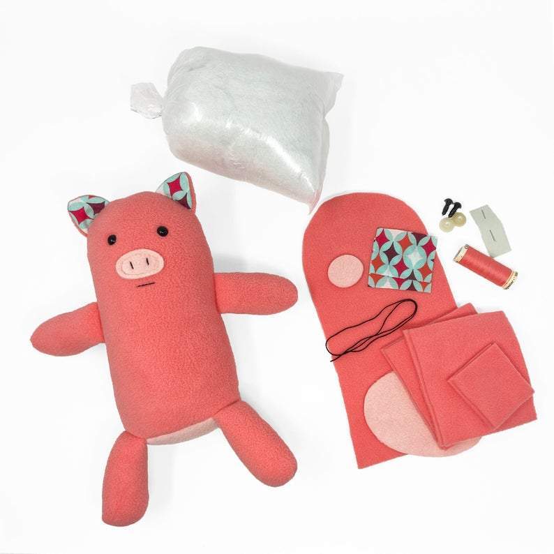 Mr. Sogs Creatures-Woodland Creature Sewing Kit - Pig-sewing kit-gather here online