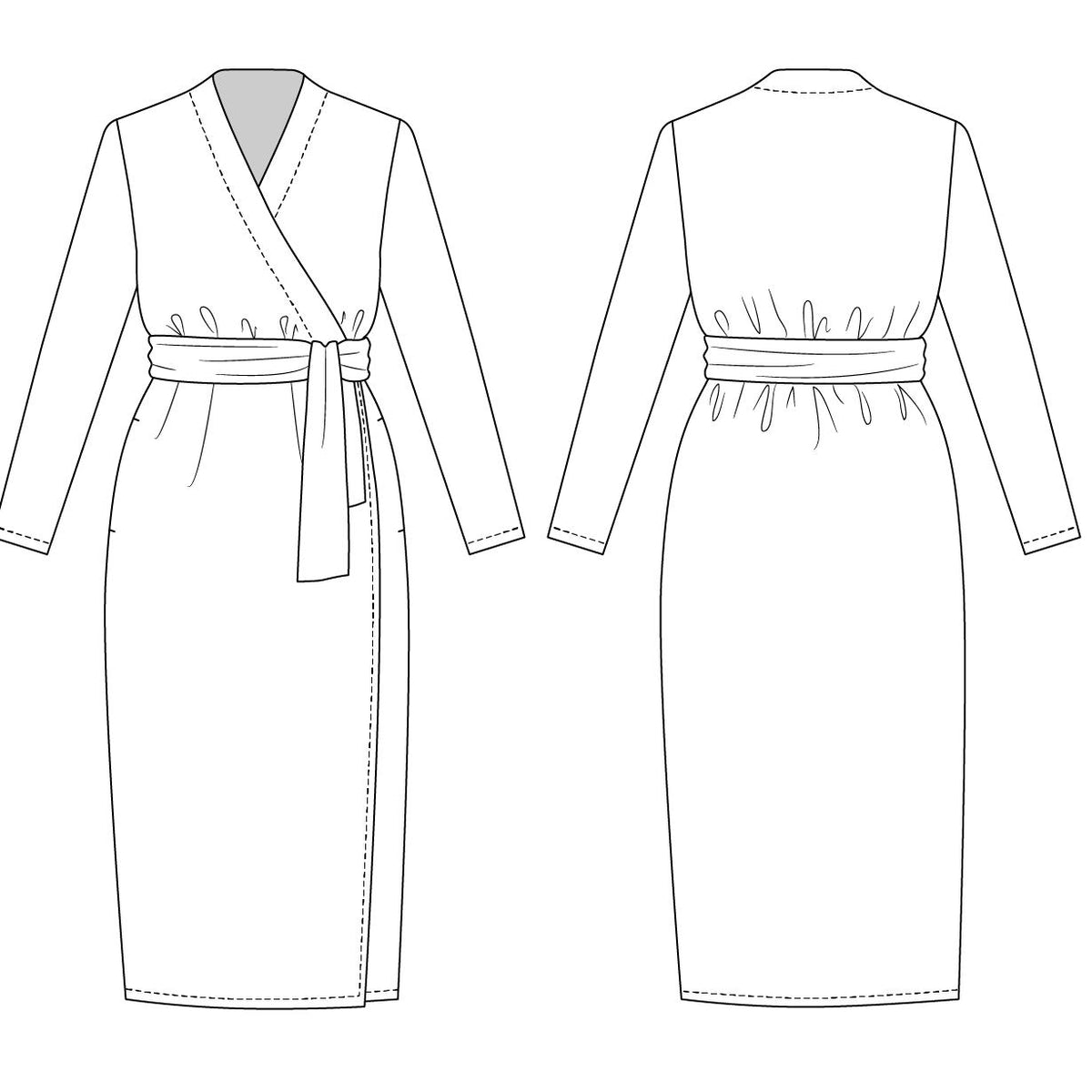 Named Clothing-Olivia Wrap Dress Pattern, Named Clothing-sewing pattern-gather here online