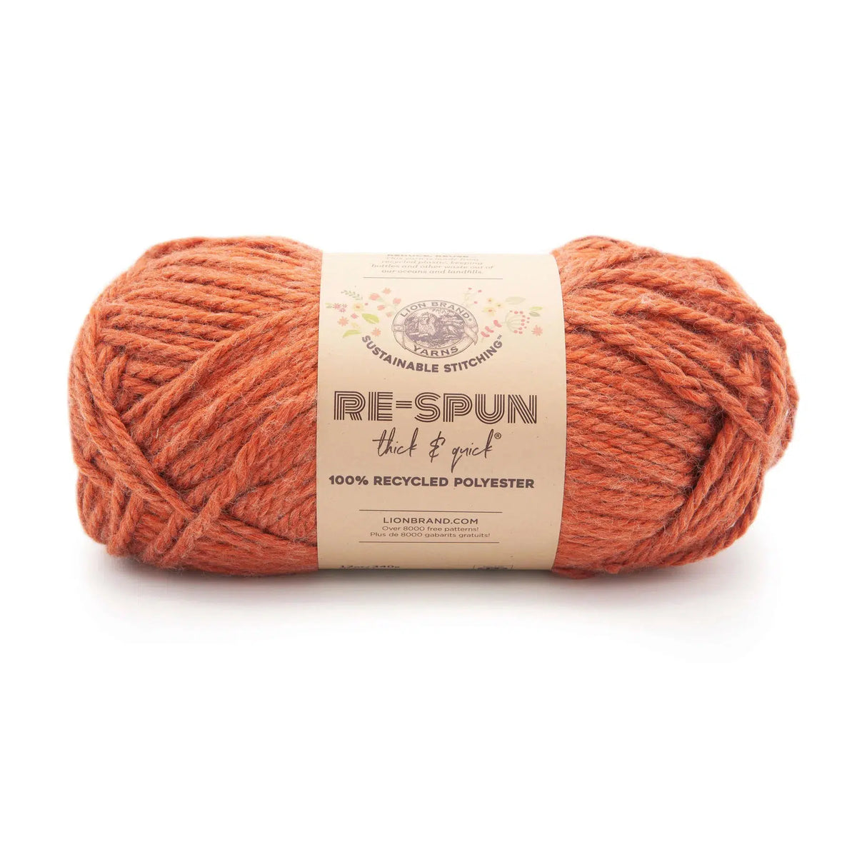 Lion Brand Yarns-Re-Spun Thick & Quick-yarn-Cinnamon Stitck-gather here online