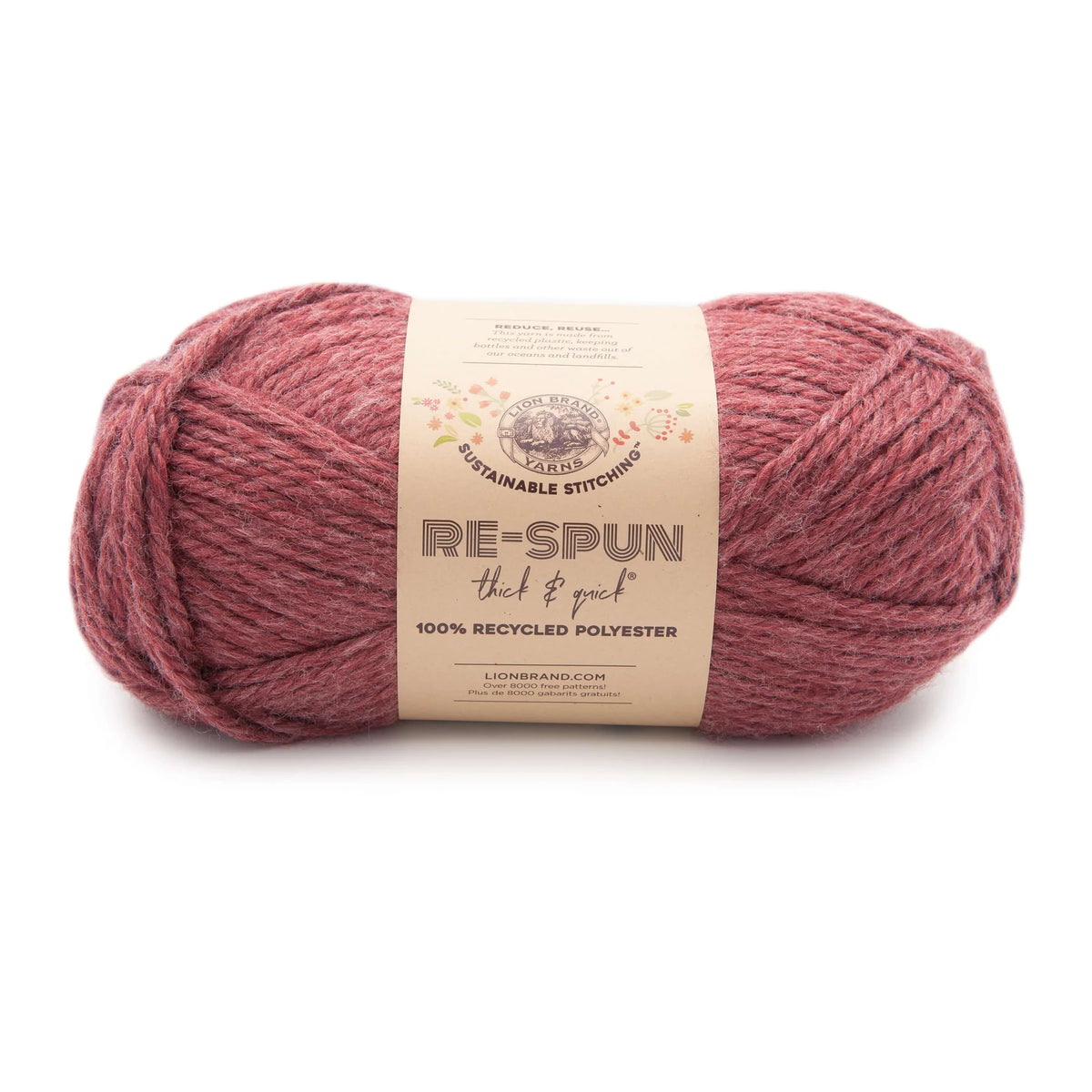 Lion Brand Yarns-Re-Spun Thick & Quick-yarn-Dark Cherry-gather here online