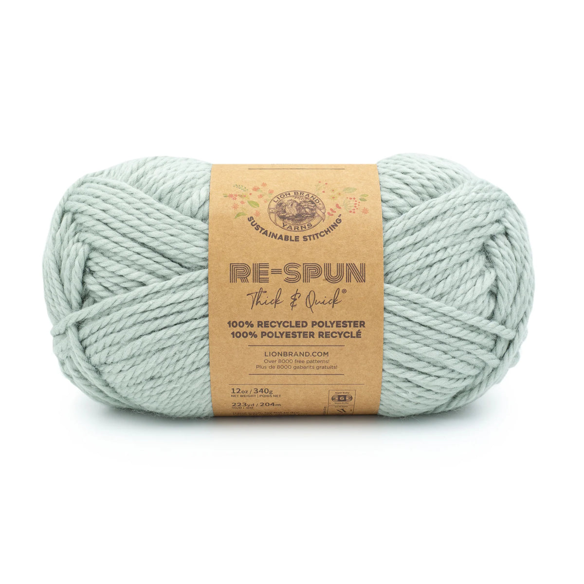 Lion Brand Yarns-Re-Spun Thick & Quick-yarn-Fog-gather here online