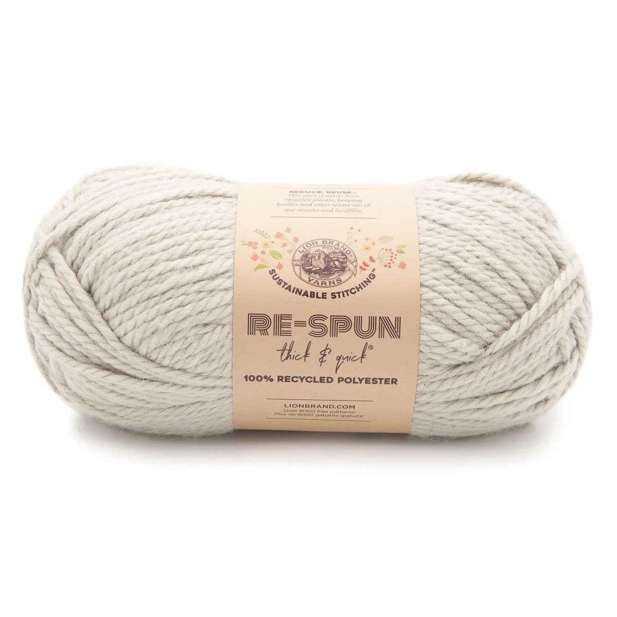 Lion Brand Yarns-Re-Spun Thick & Quick-yarn-Pumice Stone-gather here online