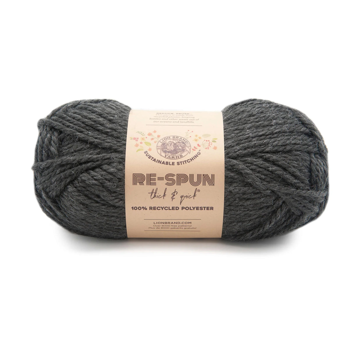 Lion Brand Yarns-Re-Spun Thick & Quick-yarn-Raven-gather here online