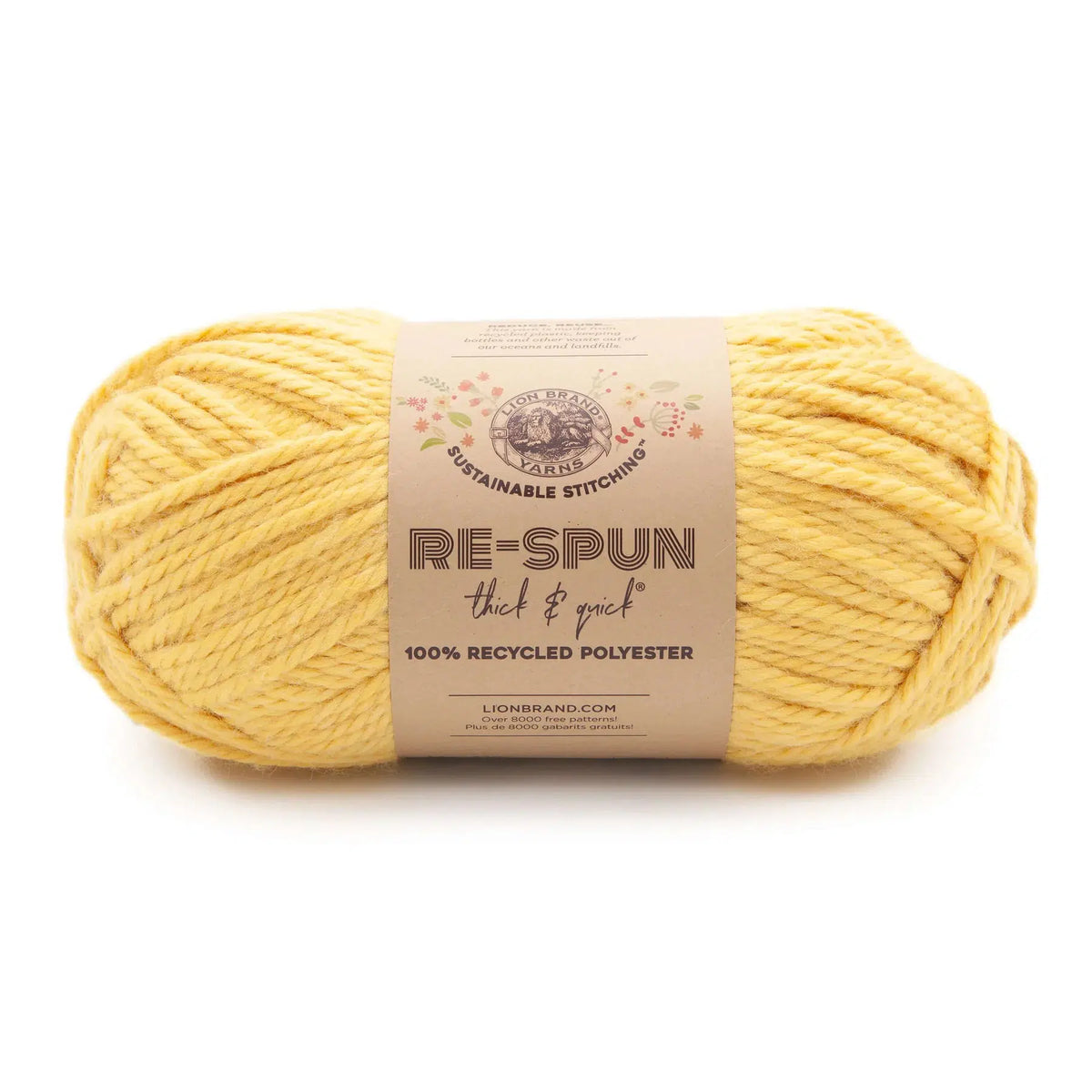 Lion Brand Yarns-Re-Spun Thick & Quick-yarn-Sunshine-gather here online