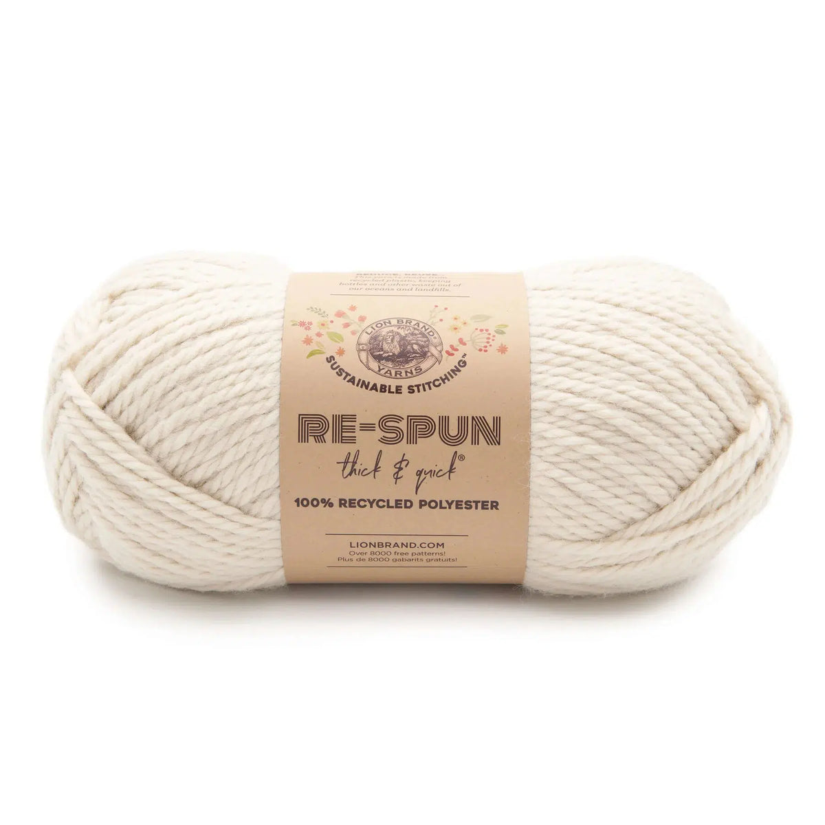 Lion Brand Yarns-Re-Spun Thick & Quick-yarn-Whipped Cream-gather here online