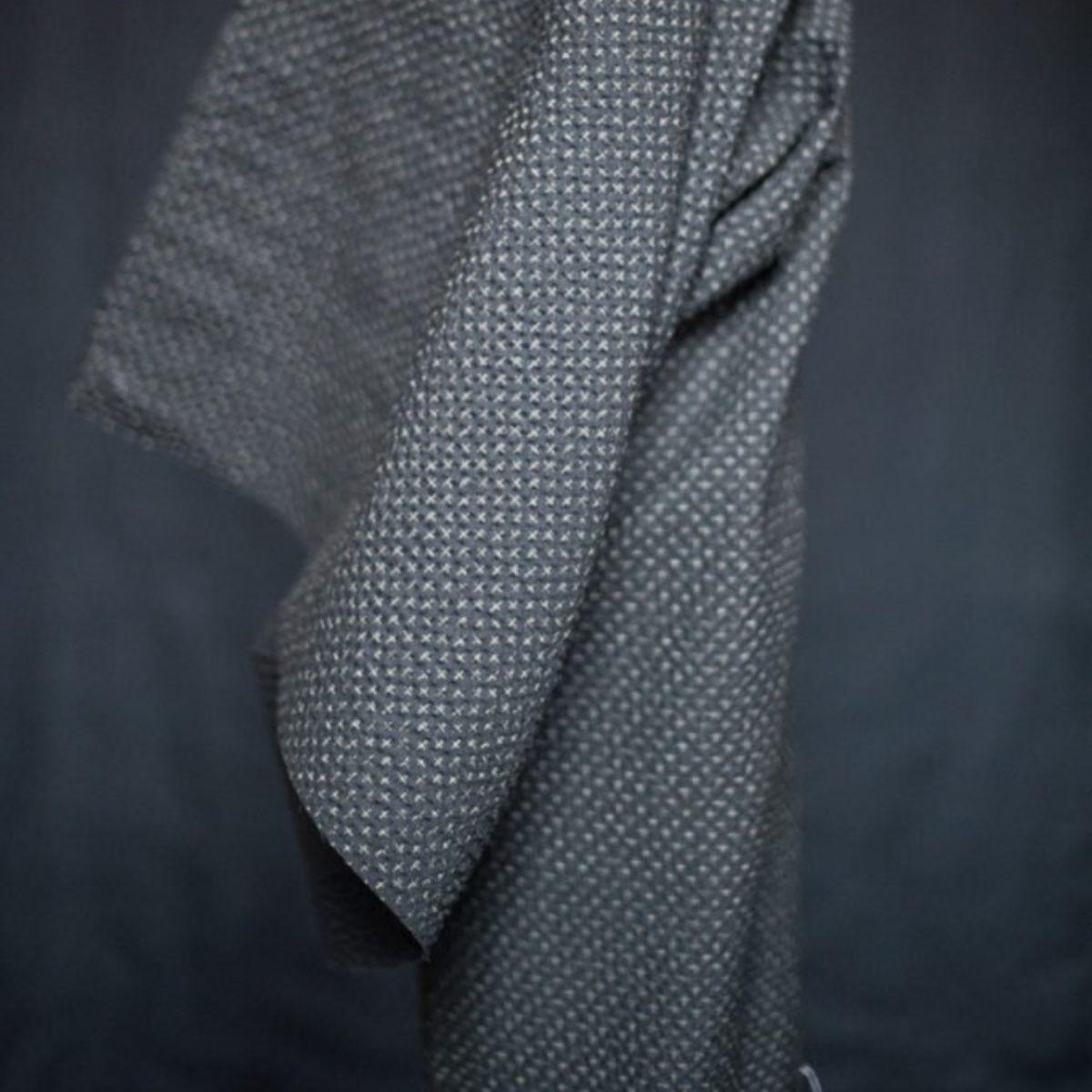 Merchant & Mills-Tottorri Cross Black - Seersucker-fabric-gather here online