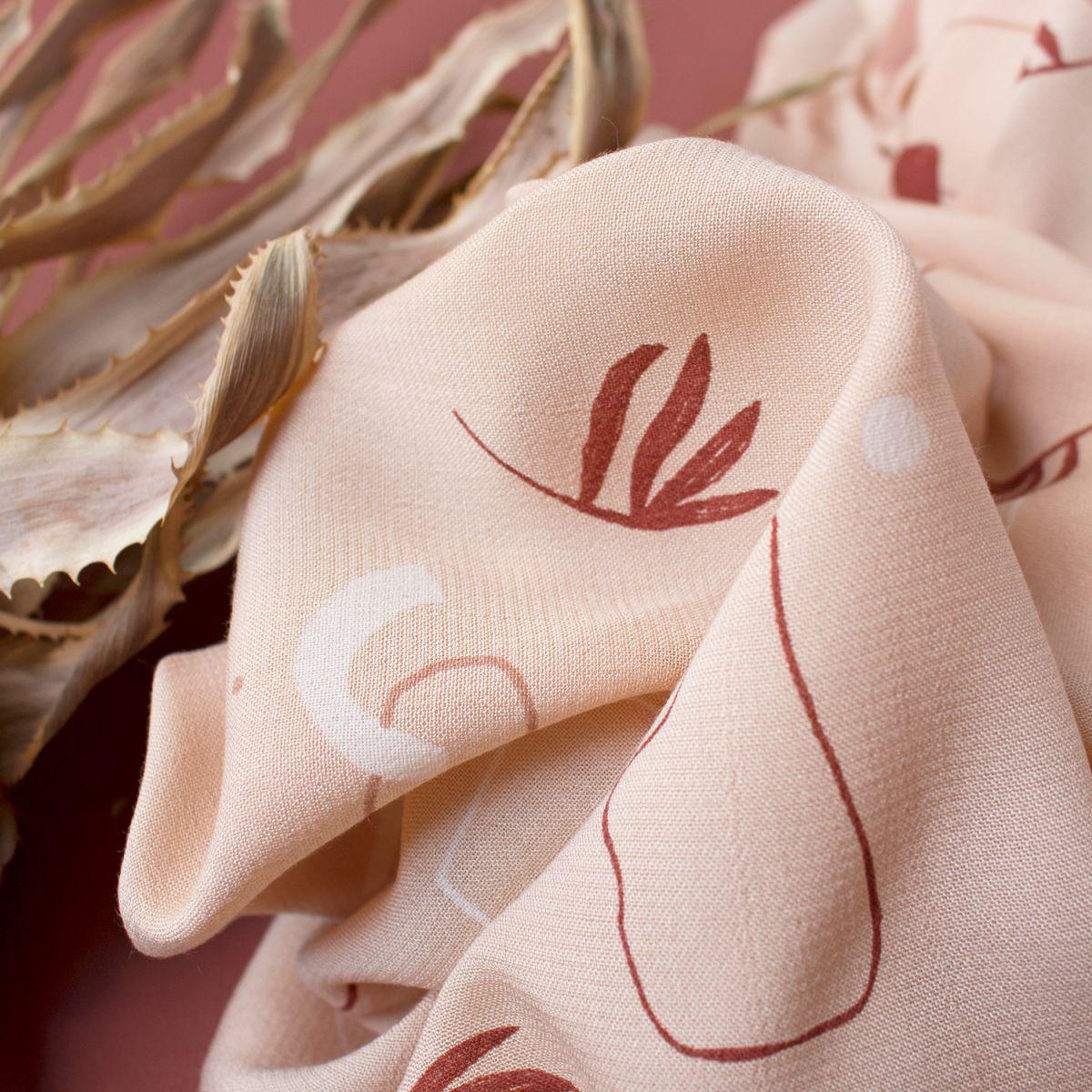 Atelier Brunette-Sandstorm Blush Viscose-fabric-gather here online