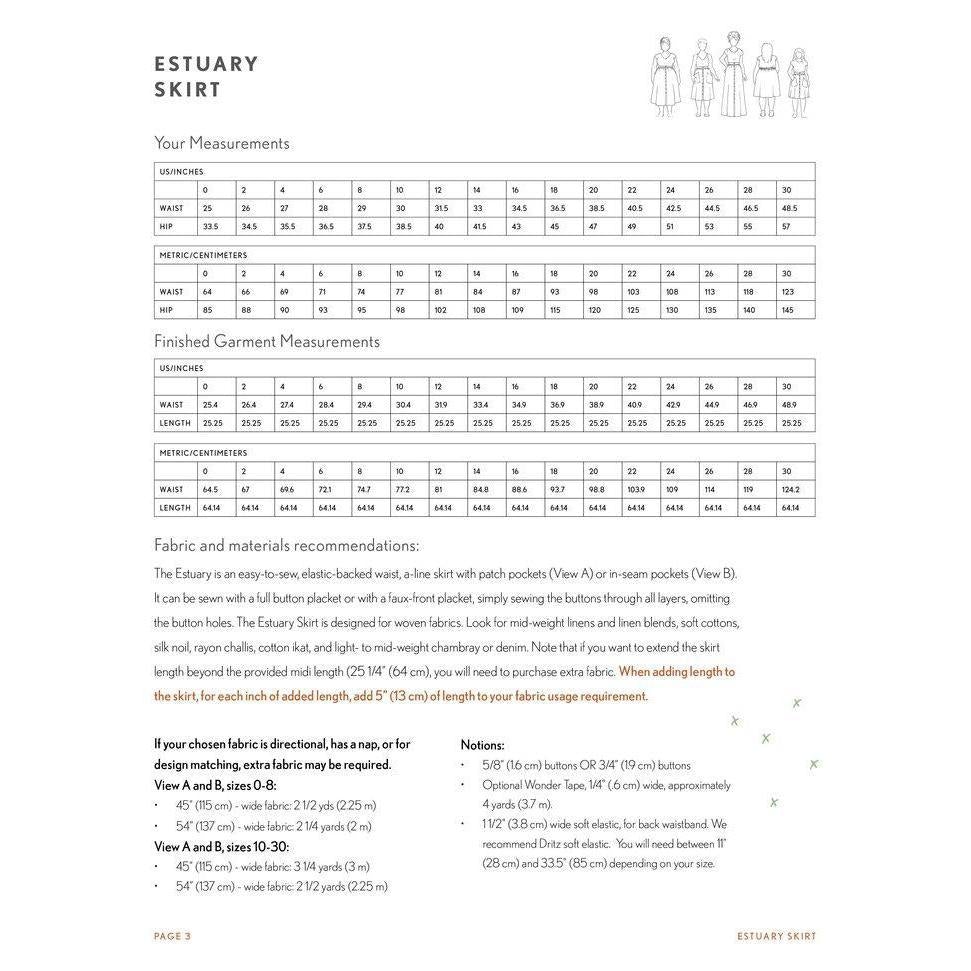 Sew Liberated-Estuary Skirt Pattern-sewing pattern-gather here online