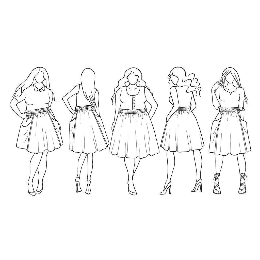Sew Liberated-Gypsum Skirt Pattern-sewing pattern-gather here online