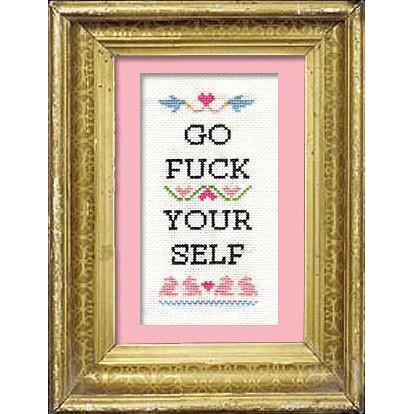 Subversive Cross Stitch - Go Fuck Yourself Cross Stitch Kit - - gatherhereonline.sbs
