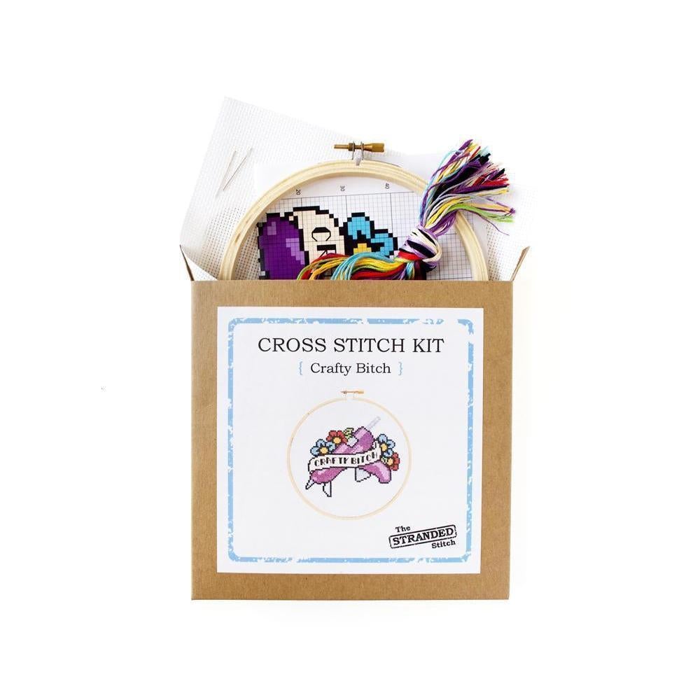 The Stranded Stitch - Crafty Bitch DIY Cross Stitch Kit - Default - gatherhereonline.sbs