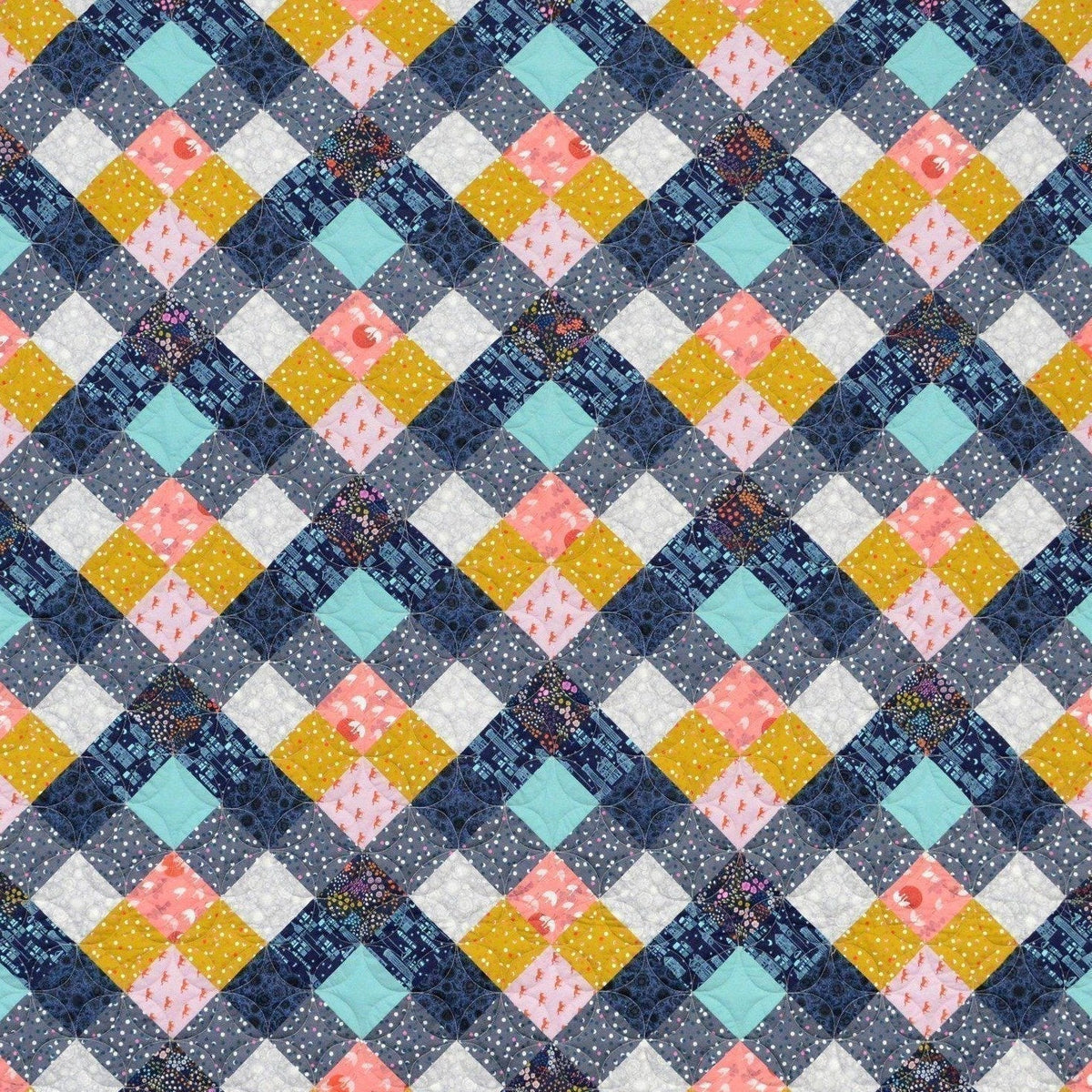 Then Came June-Seeing Double Quilt Pattern-quilting pattern-gather here online