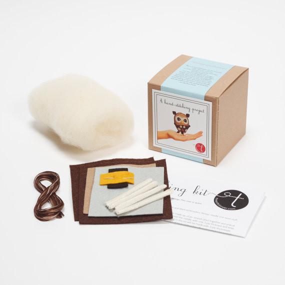 Threadfollower - Owl Hand Stitching Kit - Default - gatherhereonline.sbs