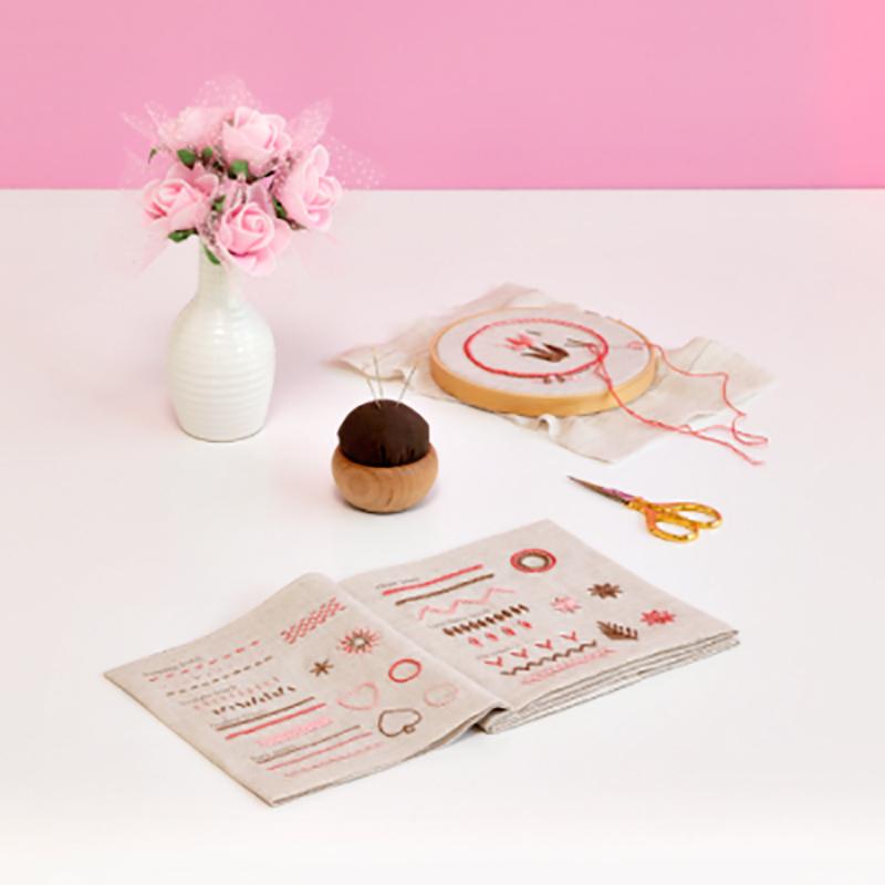 Tulip Company-Embroidery Sampler Book - Pink-embroidery kit-gather here online