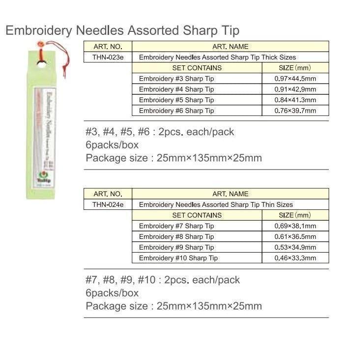 Tulip Company - Embroidery/Crewel Needles - - gatherhereonline.sbs