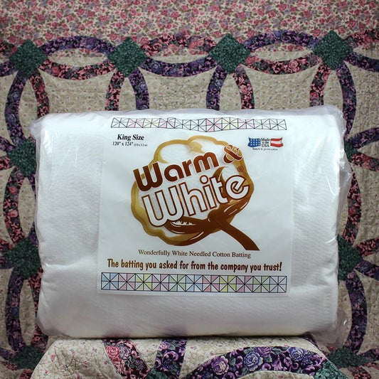 Warm Company - Warm & White Cotton Batting - King package - - gatherhereonline.sbs