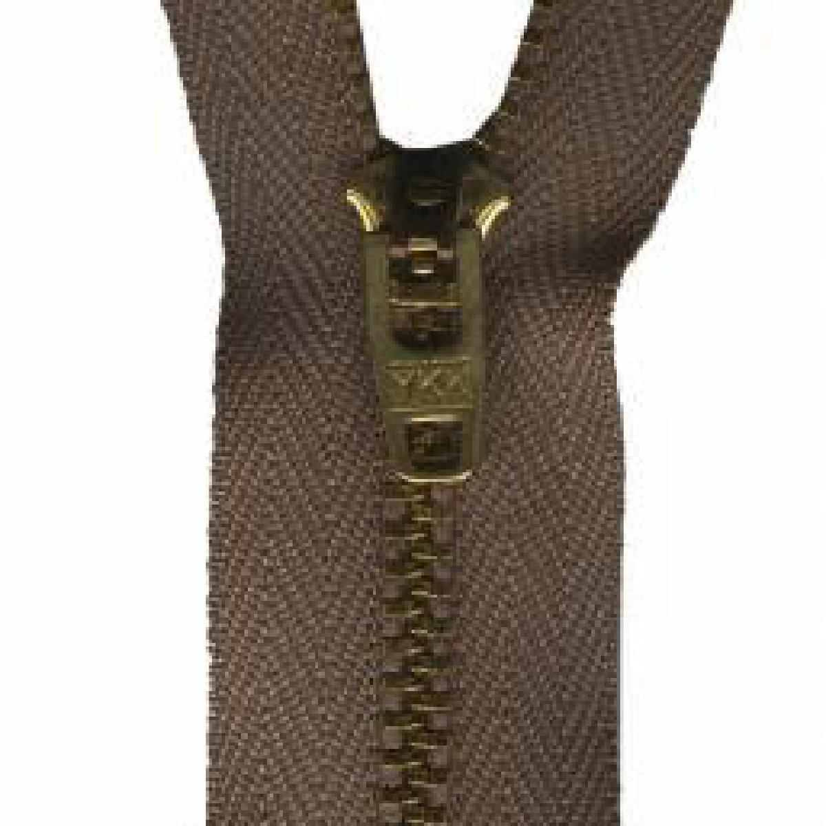 YKK - #4 Brass Jean Zipper, 9" - Beige - gatherhereonline.sbs