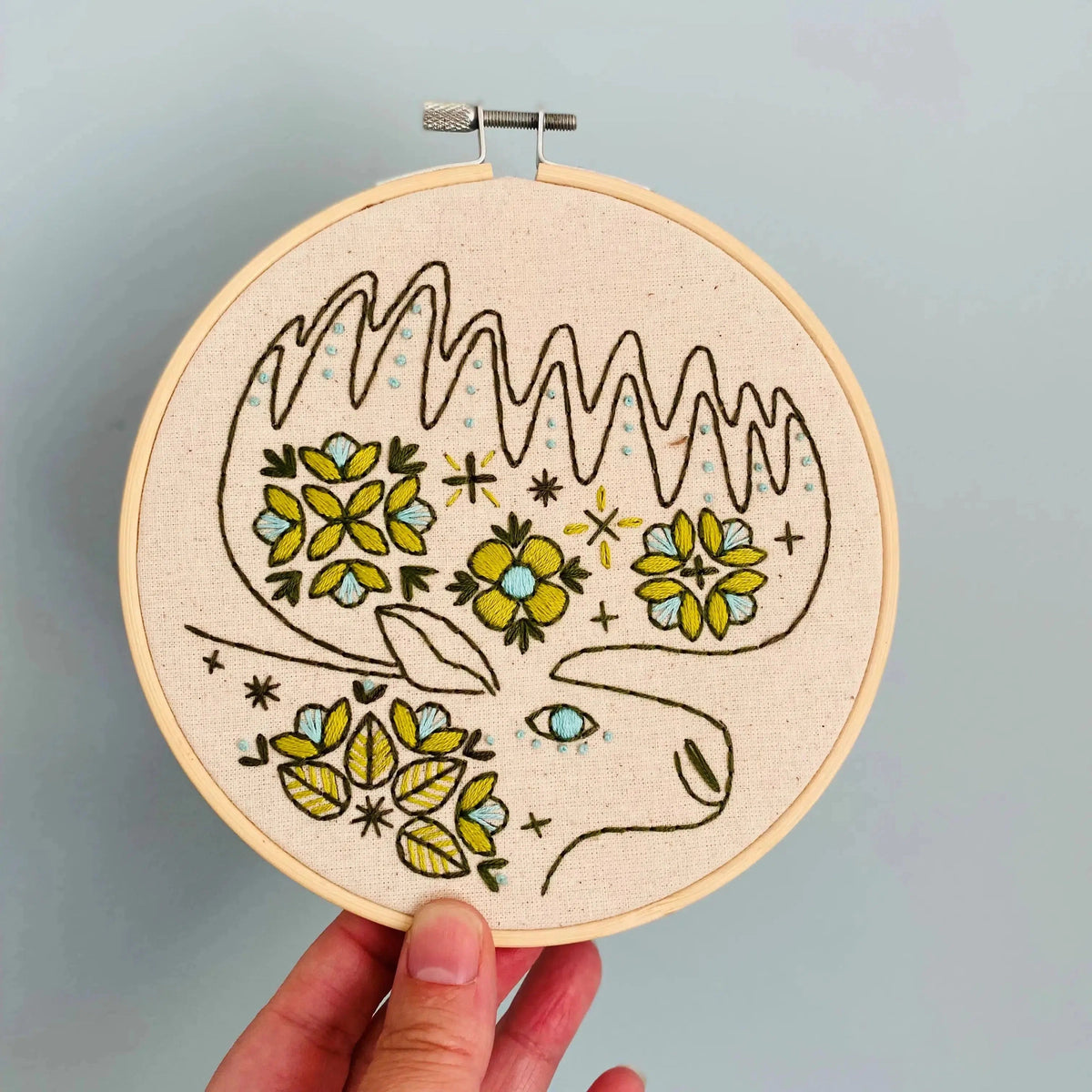 Hook, Line & Tinker-Folk Moose Embroidery Kit-embroidery kit-gather here online